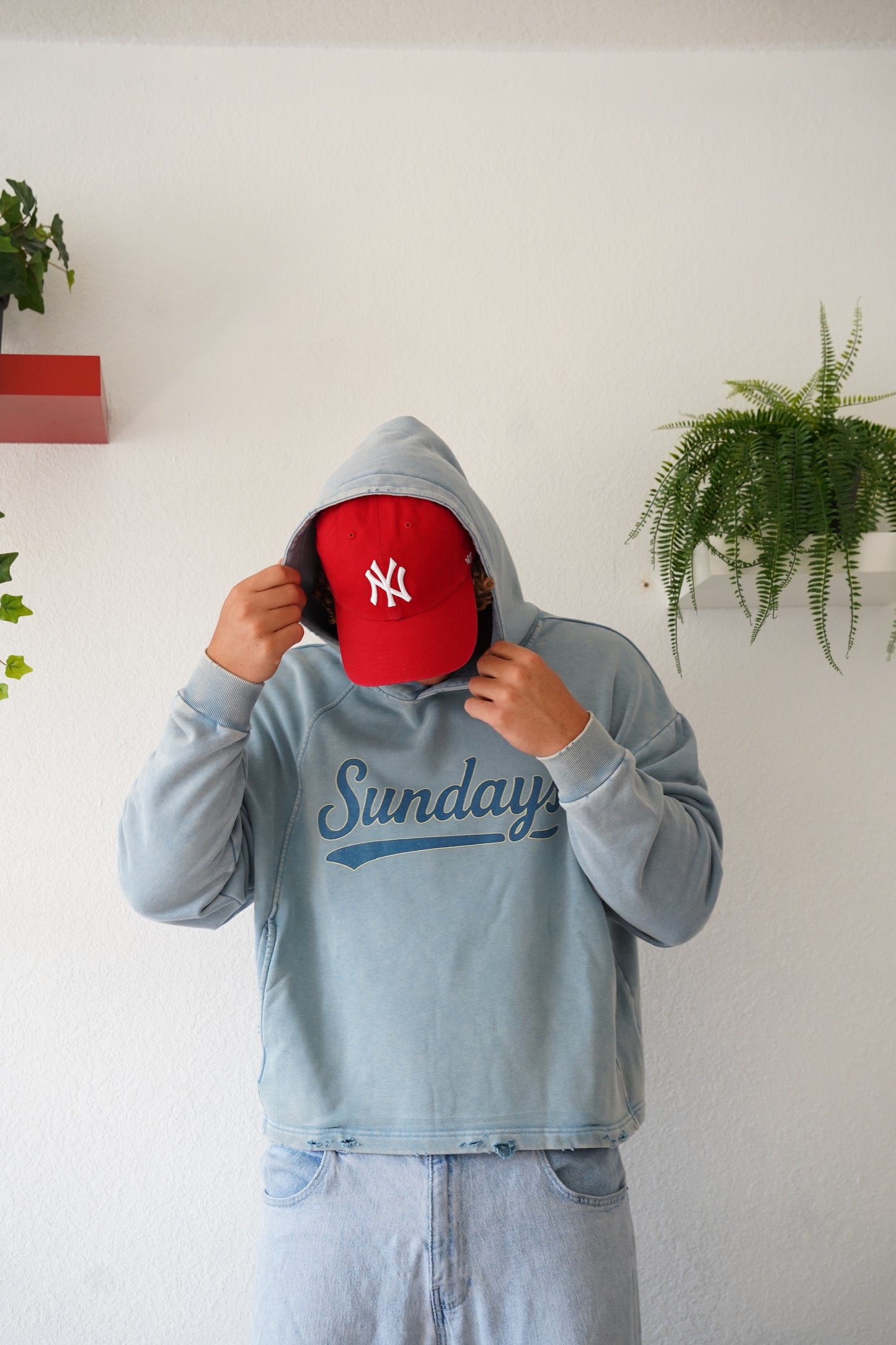" SUNDAYS" boxy hoodie
