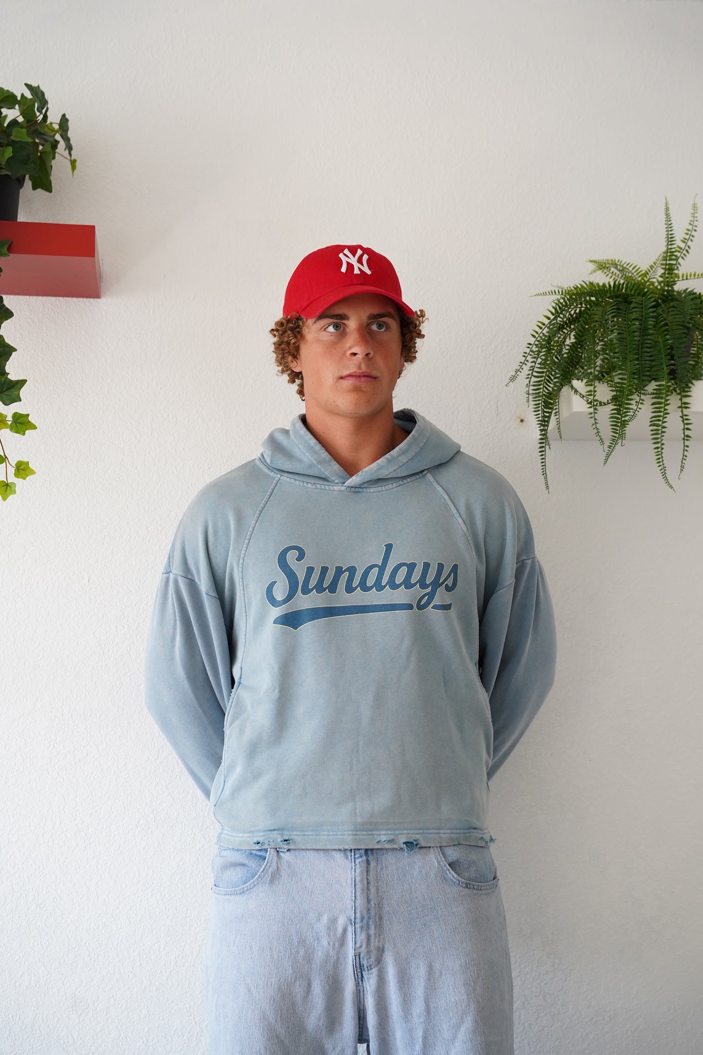 " SUNDAYS" boxy hoodie