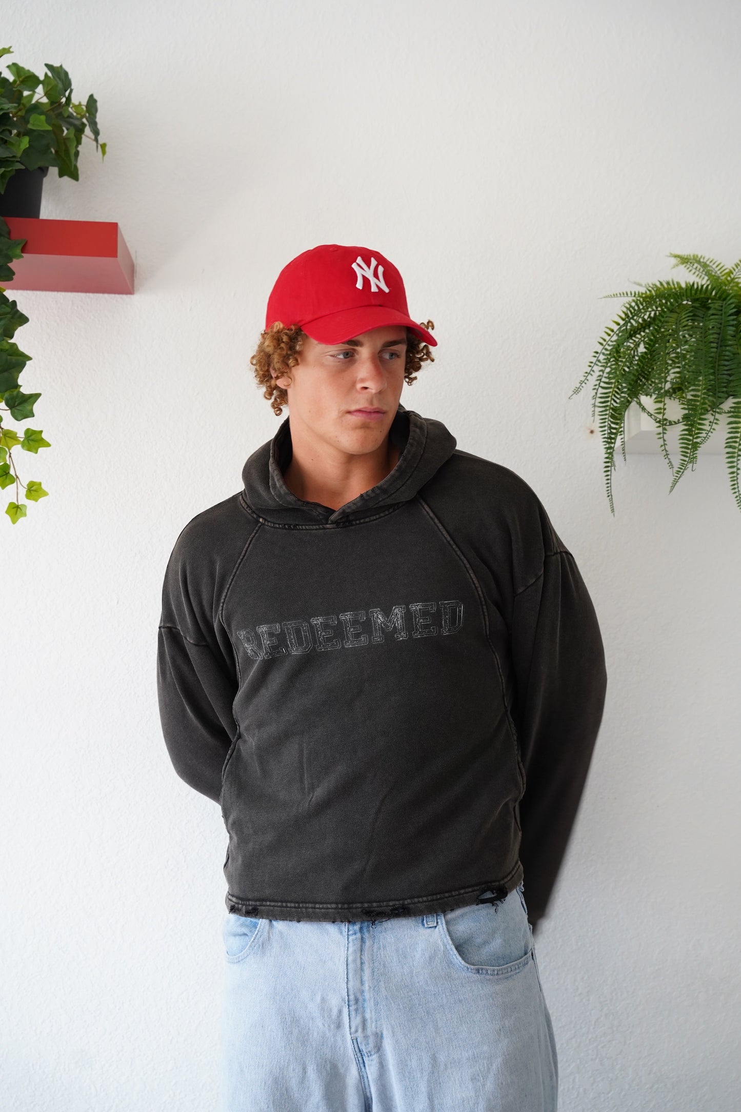 " REDEEMED" boxy hoodie