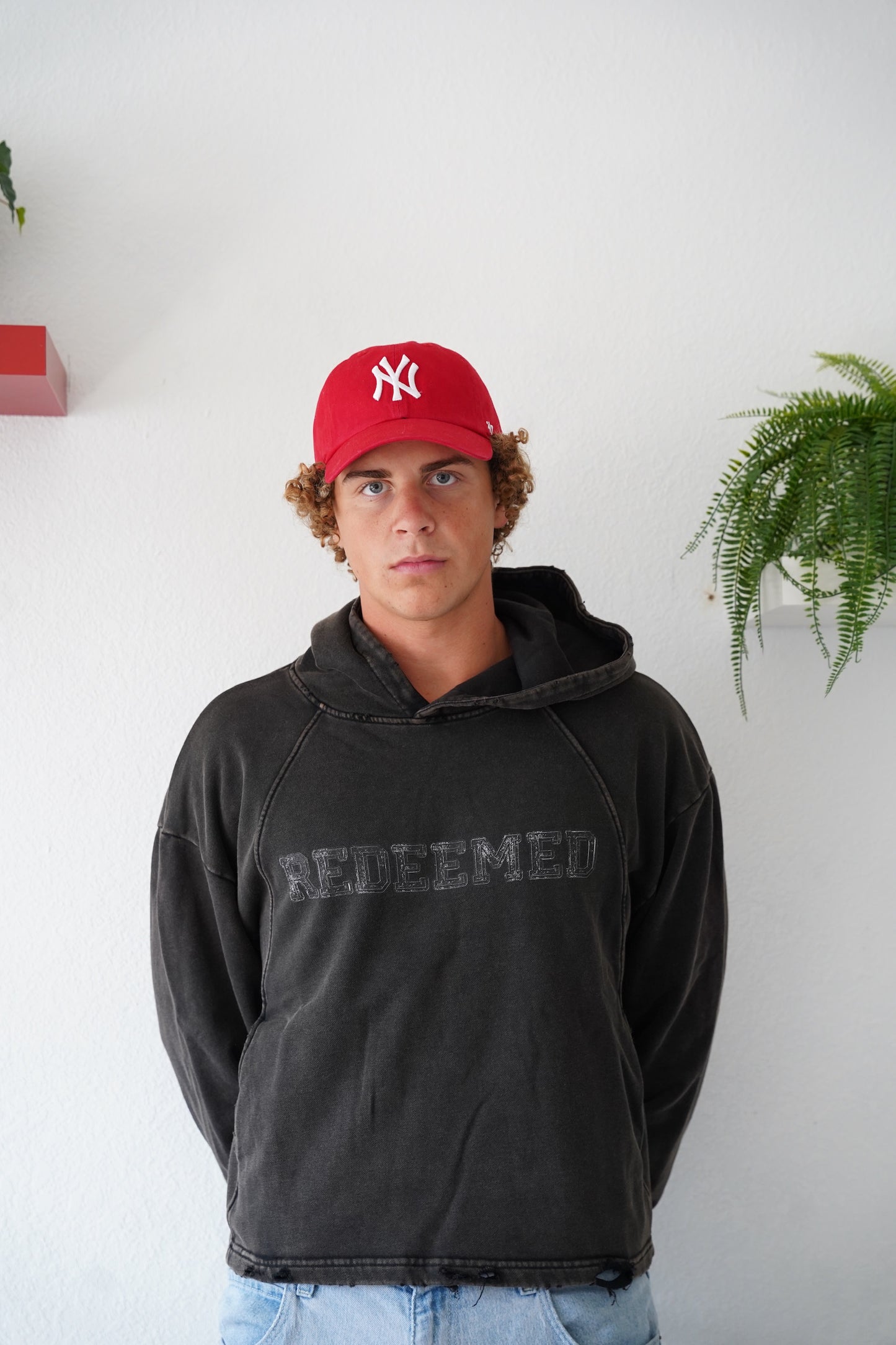 " REDEEMED" boxy hoodie