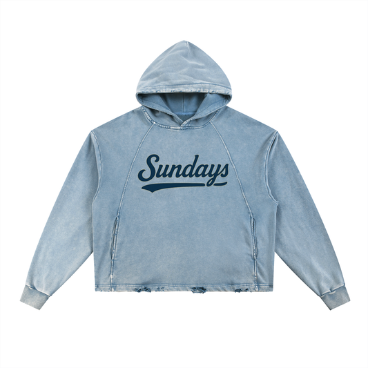 " SUNDAYS" boxy hoodie