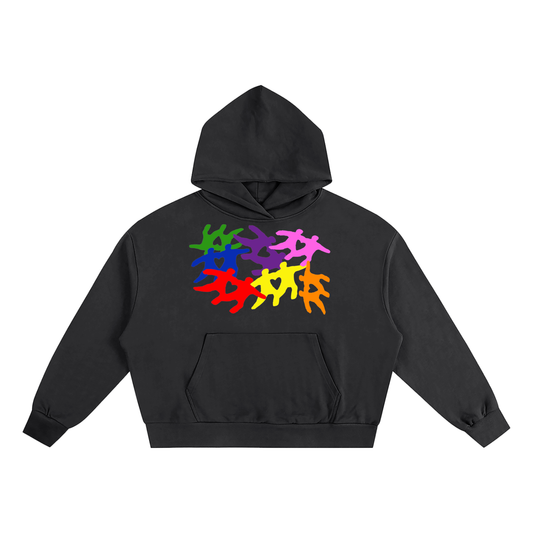 "LOVE EACHOTHER" boxy hoodie