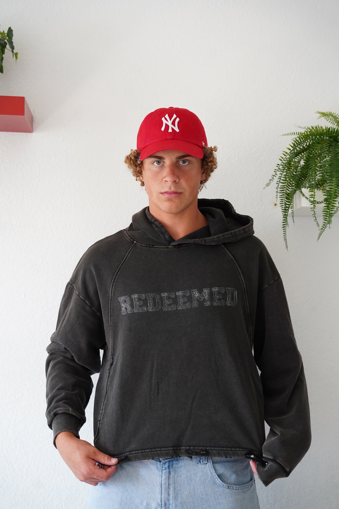 " REDEEMED" boxy hoodie