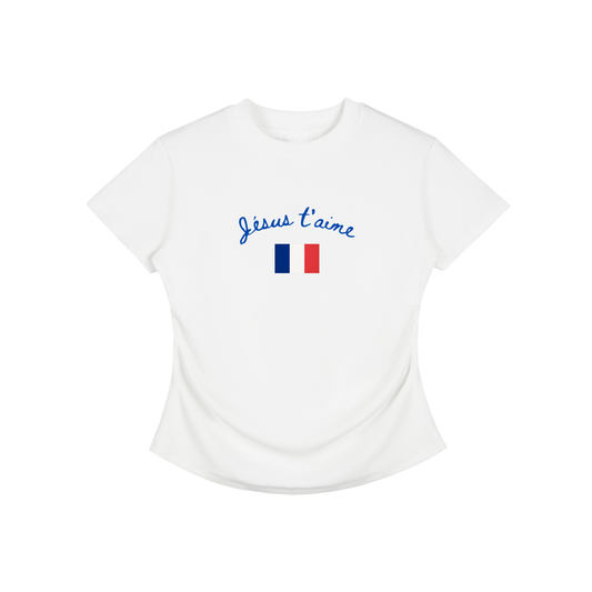 "FRENCH JLY" baby tee