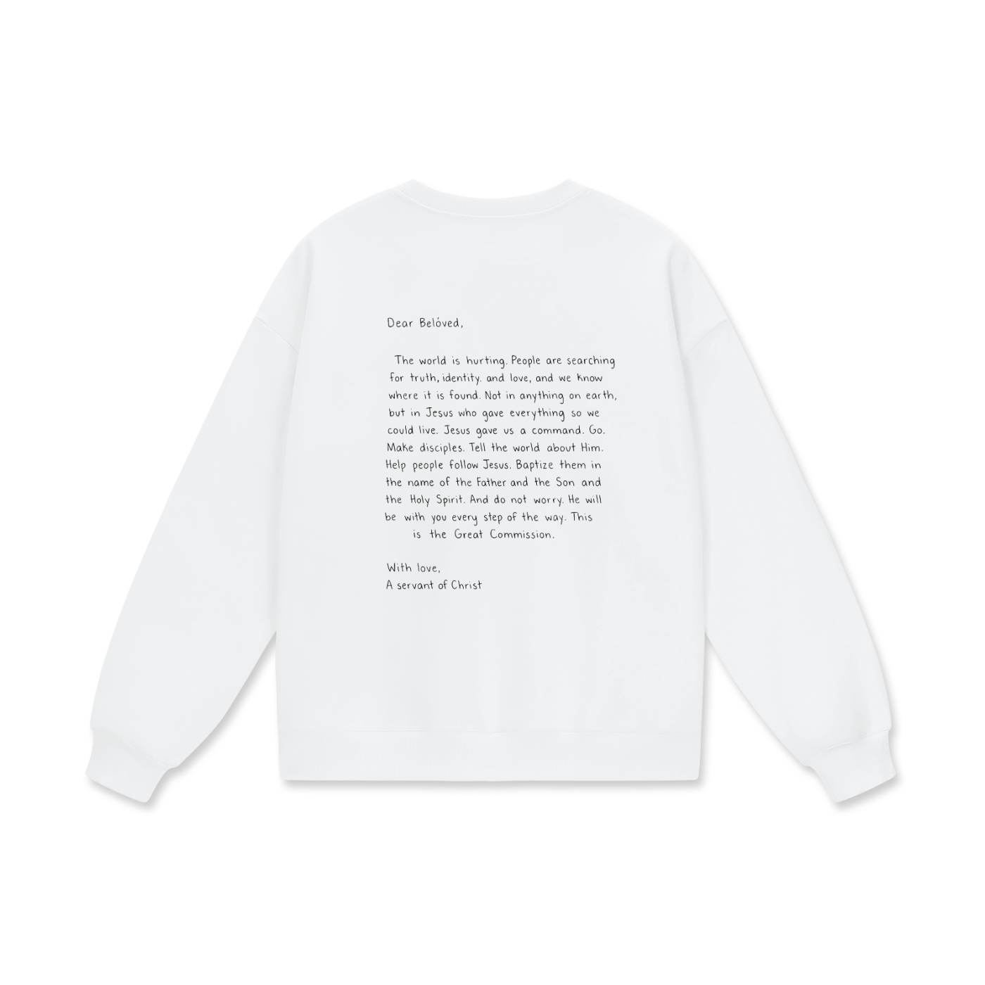 "CHRIST CRUCIFIED" crewneck